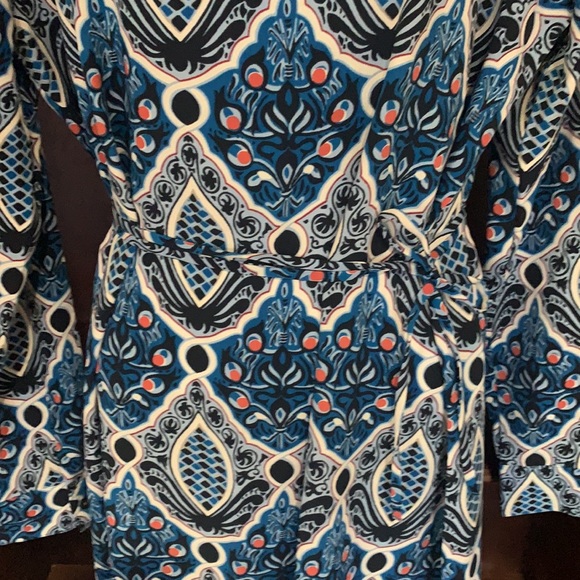 Ann Taylor Loft Outlet Dress Multiple Blues Size Medium - Picture 3 of 5